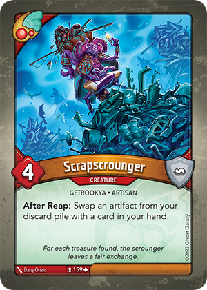 Scrapscrounger, a KeyForge card illustrated by Dany Orizio