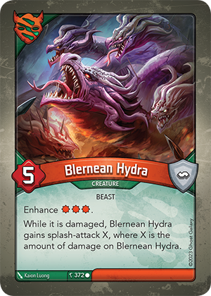 Blernean Hydra, a KeyForge card illustrated by Kaion Luong