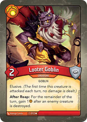 Looter Goblin, a KeyForge card illustrated by Goblin