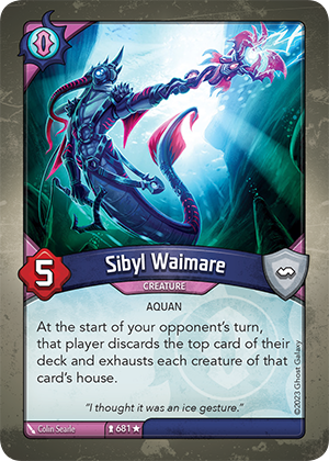 Sibyl Waimare, a KeyForge card illustrated by Colin Searle