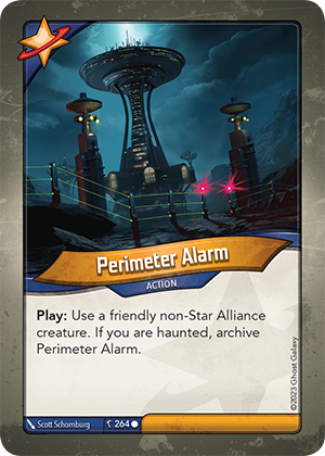 Perimeter Alarm, a KeyForge card illustrated by Scott Schomburg