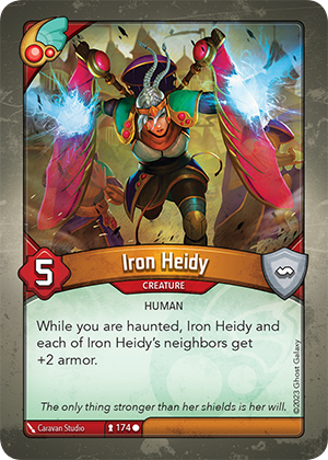 Iron Heidy, a KeyForge card illustrated by Human