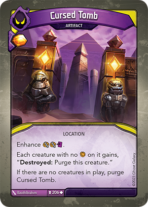 Cursed Tomb, a KeyForge card illustrated by Basith Ibrahim