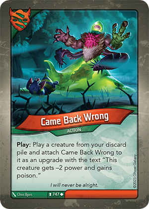 Came Back Wrong, a KeyForge card illustrated by Chris Bjors