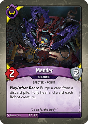 Mender, a KeyForge card illustrated by Robot