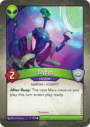 Blypyp, a KeyForge card illustrated by Martian