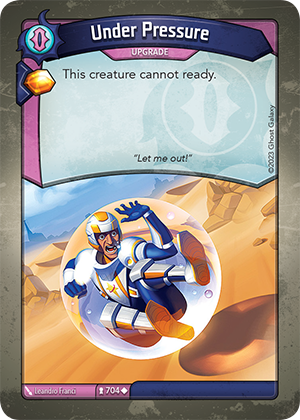 Under Pressure, a KeyForge card illustrated by Leandro Franci