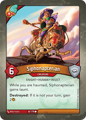 Siphonapterian, a KeyForge card illustrated by Mike Parker