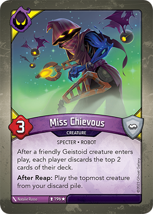 Miss Chievous, a KeyForge card illustrated by Robot