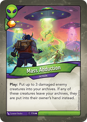 Mass Abduction, a KeyForge card illustrated by Caravan Studio