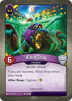 Ælbia Stray, a KeyForge card illustrated by Colin Searle
