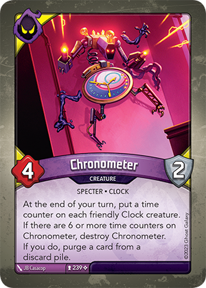 Chronometer, a KeyForge card illustrated by JB Casacop