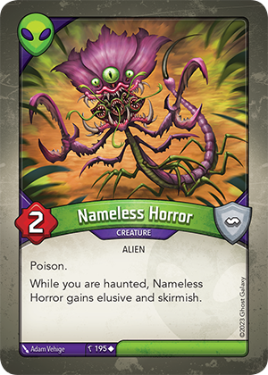 Nameless Horror, a KeyForge card illustrated by Adam Vehige