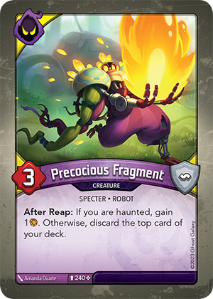 Precocious Fragment, a KeyForge card illustrated by Robot