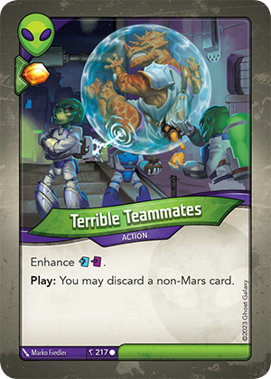 Terrible Teammates, a KeyForge card illustrated by Marko Fiedler