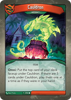 Cauldron, a KeyForge card illustrated by Aitor Prieto