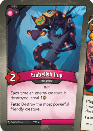 Embelish Imp, a KeyForge card illustrated by Imp