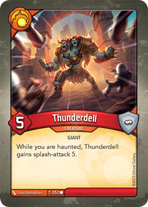 Thunderdell, a KeyForge card illustrated by Ghais Ramadhani
