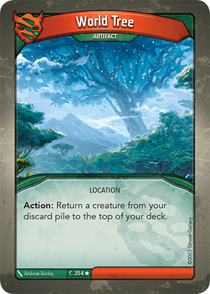 World Tree, a KeyForge card illustrated by Andrew Bosley