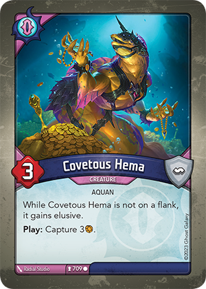Covetous Hema, a KeyForge card illustrated by Radial Studio