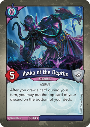 Ihaka of the Depths, a KeyForge card illustrated by Nasrul Hakim