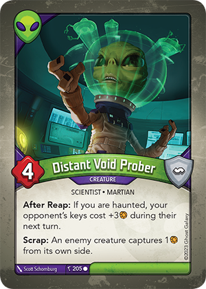 Distant Void Prober, a KeyForge card illustrated by Martian