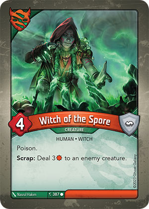 Witch of the Spore, a KeyForge card illustrated by Nasrul Hakim