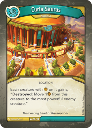 Curia Saurus, a KeyForge card illustrated by BalanceSheet