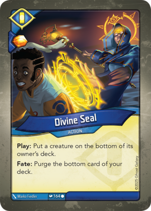 Divine Seal, a KeyForge card illustrated by Marko Fiedler