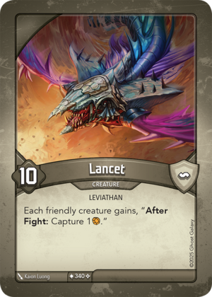 Lancet, a KeyForge card illustrated by Kaion Luong