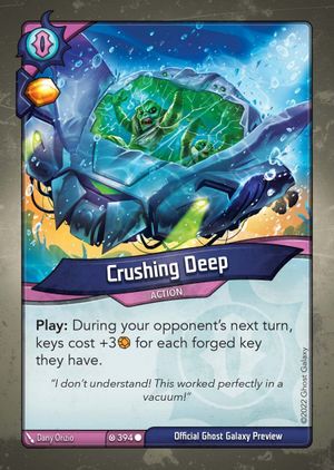 Crushing Deep, a KeyForge card illustrated by Dany Orizio