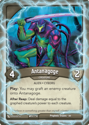 Antanagoge (Anomaly), a KeyForge card illustrated by Cyborg