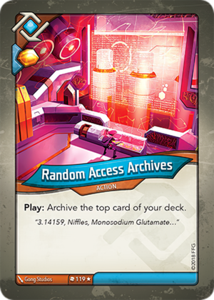 Random Access Archives, a KeyForge card illustrated by Gong Studios