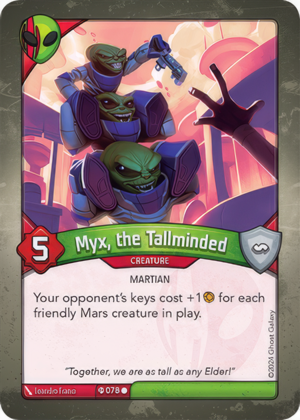 Myx, the Tallminded (Ironyx Rebels), a KeyForge card illustrated by Martian