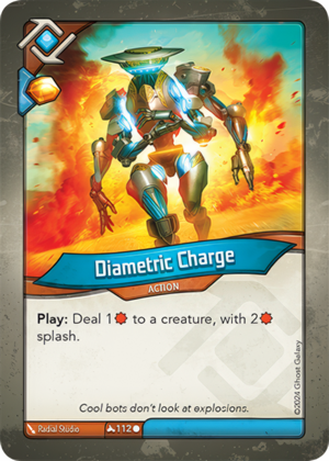 Diametric Charge, a KeyForge card illustrated by Radial Studio