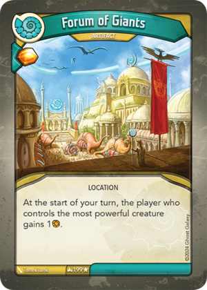 Forum of Giants, a KeyForge card illustrated by Tomek Larek