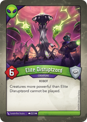 Elite Disruptzord, a KeyForge card illustrated by Sonderflex Studio