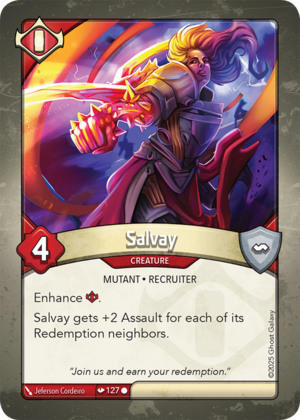 Salvay, a KeyForge card illustrated by Jeferson Cordeiro