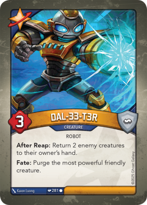 DAL-33-T3R, a KeyForge card illustrated by Kaion Luong