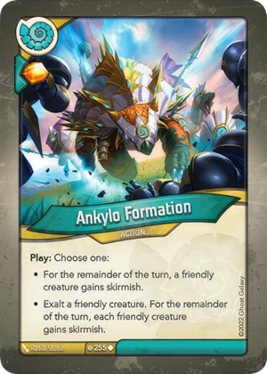 Ankylo Formation, a KeyForge card illustrated by Radial Studio