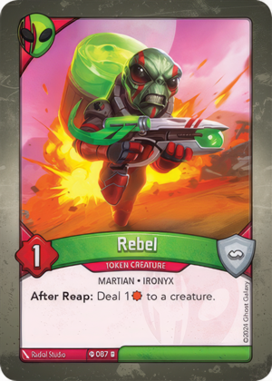 Rebel (Ironyx Rebels), a KeyForge card illustrated by Radial Studio