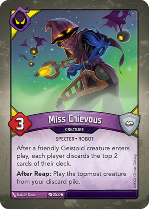 Miss Chievous, a KeyForge card illustrated by Specter