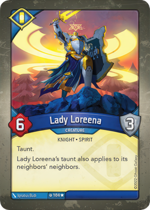 Lady Loreena, a KeyForge card illustrated by Iqnatius Budi