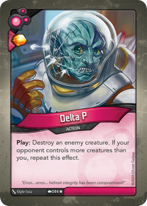 Delta P, a KeyForge card illustrated by Klyde Sosa