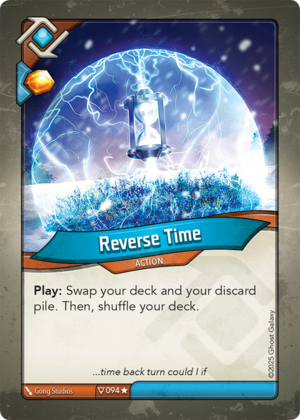 Reverse Time, a KeyForge card illustrated by Gong Studios