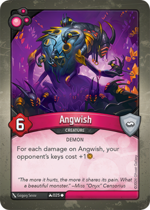 Angwish, a KeyForge card illustrated by Demon