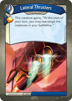 Lateral Thrusters, a KeyForge card illustrated by Atha Kanaani