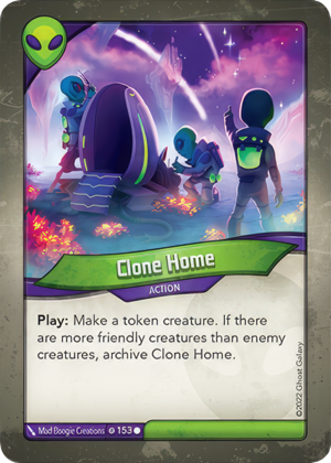 Clone Home, a KeyForge card illustrated by MadBoogie Creations