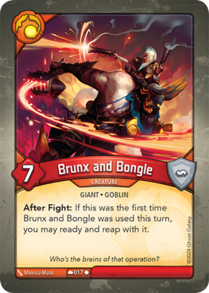 Brunx and Bongle, a KeyForge card illustrated by Giant