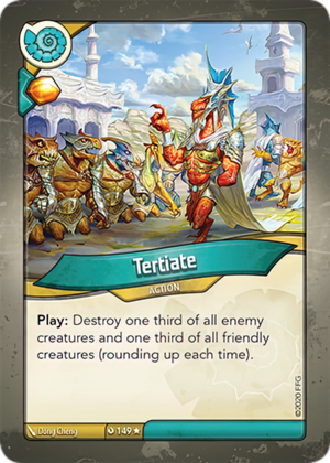 Tertiate, a KeyForge card illustrated by Dong Cheng